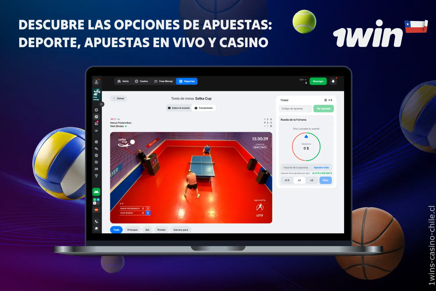 Para los usuarios de Chile, 1win apuestas se organiza en tres áreas clave: apuestas deportivas, casino y modalidad en vivo